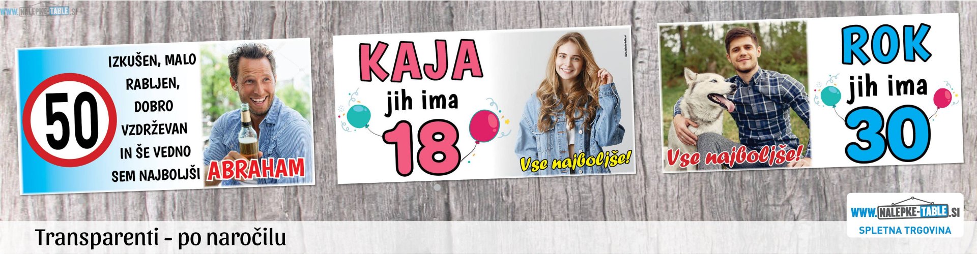 Transparent za rojstni dan